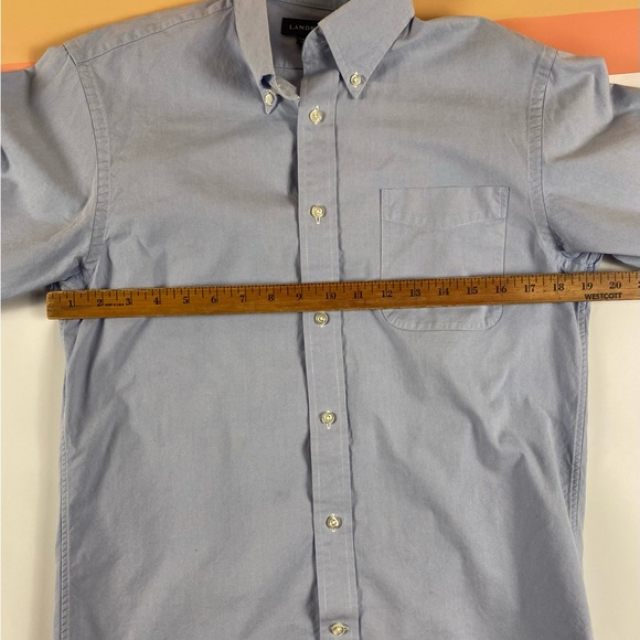 Lands’ End | Men’s Light Blue All Cotton Button Down L. Sleeve Shirt | 14.5-32 - Picture 5 of 9
